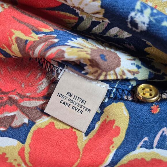 Speed Control NY Wom LG Fall Floral Multicolor Shirt Dress Groovy Retro 70s Boho - Picture 11 of 15